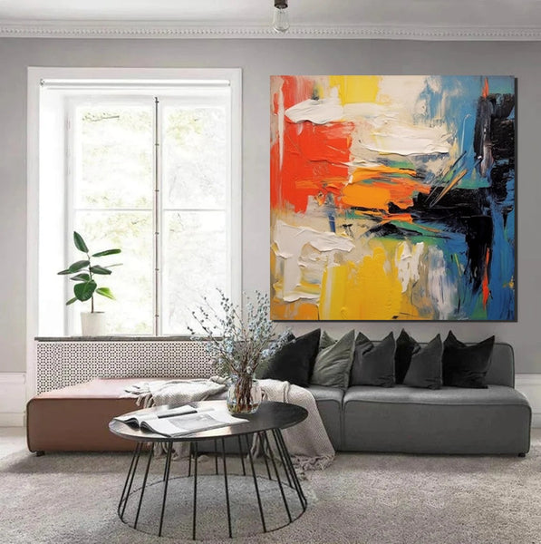Extra Large Wall Art Paintings, Acrylic Painting for Dining Room, Modern Contemporary Abstract Artwork, Palette Knife Painting, Heavy Texutre Wall Art-artworkcanvas