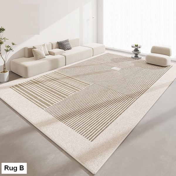 Abstract Contemporary Modern Rugs for Living Room, Extra Large Modern Rugs for Bedroom, Geometric Modern Rug Placement Ideas for Dining Room-artworkcanvas
