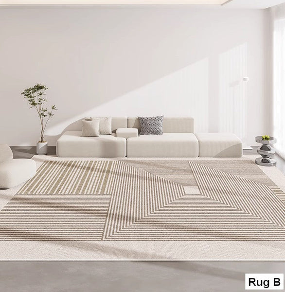 Extra Large Modern Rugs for Bedroom, Abstract Contemporary Modern Rugs for Living Room, Geometric Modern Rug Placement Ideas for Dining Room-artworkcanvas