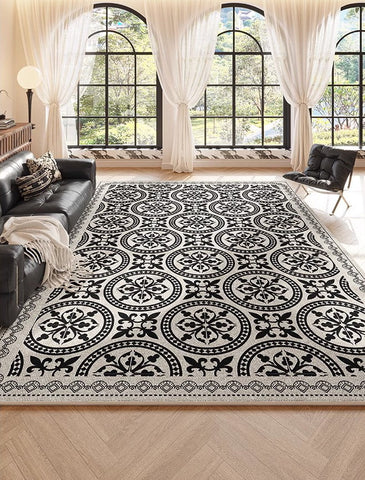 Contemporary Area Rugs for Bedroom, Abstract Floor Carpets for Dining Room, Modern Living Room Rug Placement Ideas, Living Room Modern Rugs-artworkcanvas