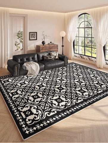 Modern Rugs under Dining Room Table, Modern Carpets for Bedroom, Large Modern Rugs for Living Room, French Style Modern Rugs Next to Bed-artworkcanvas