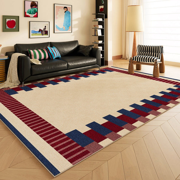 Mid Century Modern Rugs, Contemporary Modern Rugs for Bedroom, Colorful Absract Rugs for Living Room, Colorful Geometric Rugs for Dining Room-artworkcanvas