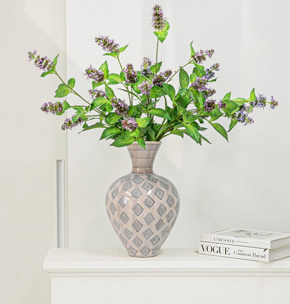 Porcelain Flower Vases, Flower Vases on Table, Contemporary Vases for Modern Home Decor, Ceramic Bouquet Vases, Dining Table Centerpiece-artworkcanvas