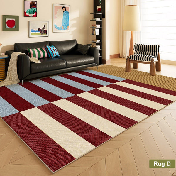 Mid Century Modern Rugs, Contemporary Modern Rugs for Bedroom, Colorful Absract Rugs for Living Room, Colorful Geometric Rugs for Dining Room-artworkcanvas