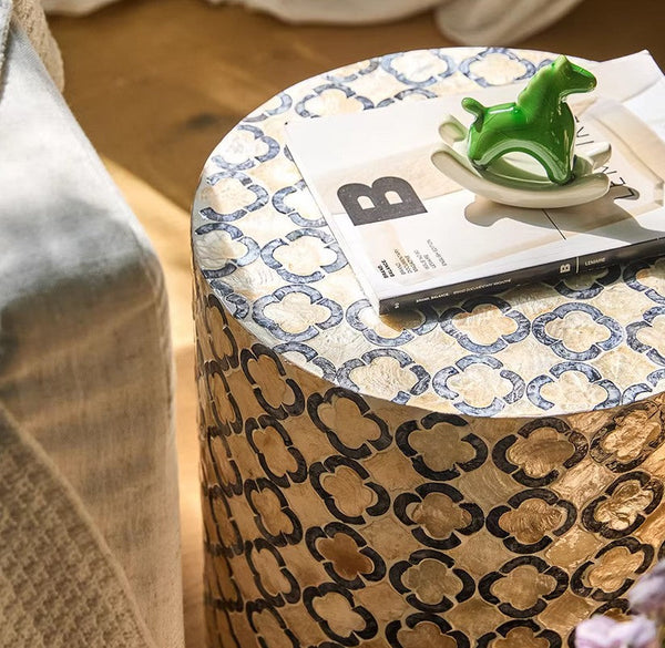 Contemporary Bedside Table, Bedside Small Side Table, Creative Coffee Table, Contemporary Side Table, Modern Side Table, Small End Table, Portable Casual Side Table, Shell Small Sofa Side Table-artworkcanvas