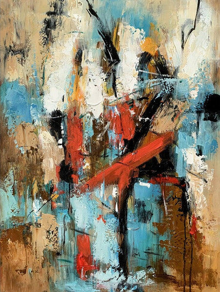 Contemporary Wall Painting, Living Room Wall Painting, Modern Artwork, Large Canvas Painting, Acrylic Painting for Dining Room-artworkcanvas