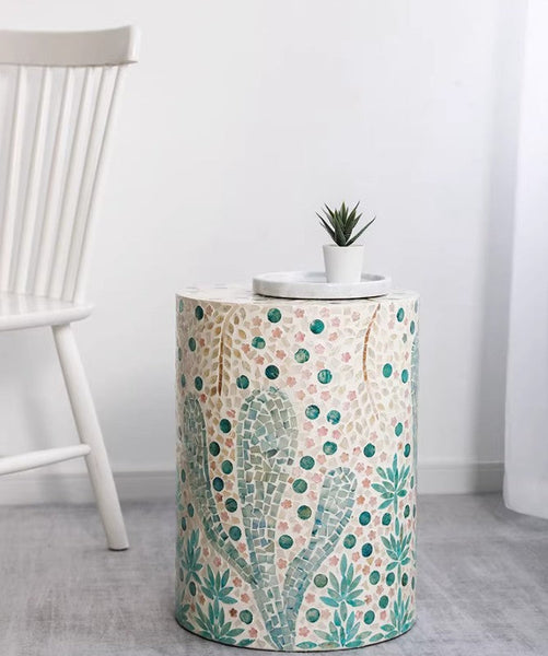 Unique Small End Table, Portable Casual Side Table, Creative Coffee Table, Contemporary Small Sofa Side Table, Shell Small Side Table-artworkcanvas