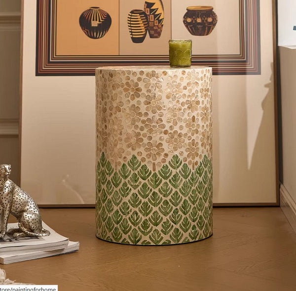 Creative Coffee Table, Contemporary Side Table, Small End Table, Portable Casual Side Table, Shell Small Sofa Side Table, Modern Side Table, Contemporary Bedside Table, Bedside Small Side Table-artworkcanvas