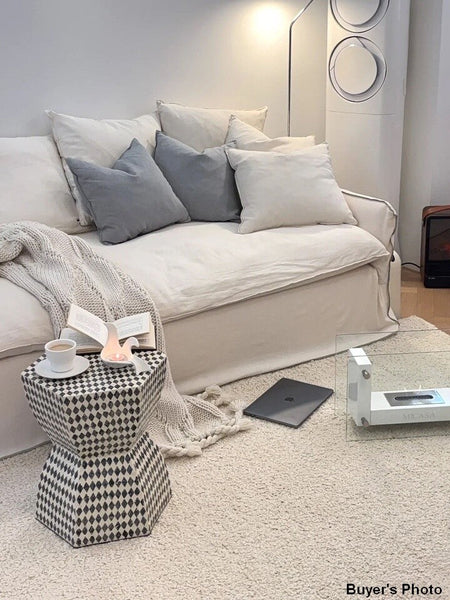 Small End Table, Modern Side Table, Bedside Small Side Table, Contemporary Bedside Table, Shell Small Sofa Side Table, Portable Casual Side Table, Creative Coffee Table, Contemporary Side Table-artworkcanvas