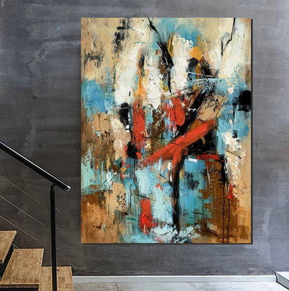 Contemporary Wall Painting, Living Room Wall Painting, Modern Artwork, Large Canvas Painting, Acrylic Painting for Dining Room-artworkcanvas