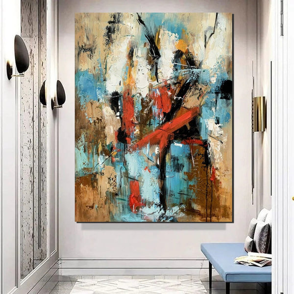 Contemporary Wall Painting, Living Room Wall Painting, Modern Artwork, Large Canvas Painting, Acrylic Painting for Dining Room-artworkcanvas