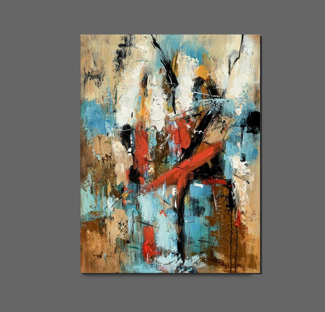 Contemporary Wall Painting, Living Room Wall Painting, Modern Artwork, Large Canvas Painting, Acrylic Painting for Dining Room-artworkcanvas