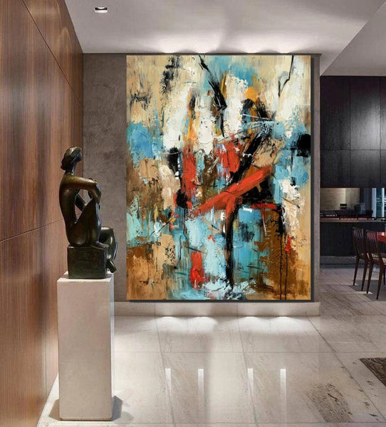 Contemporary Wall Painting, Living Room Wall Painting, Modern Artwork, Large Canvas Painting, Acrylic Painting for Dining Room-artworkcanvas