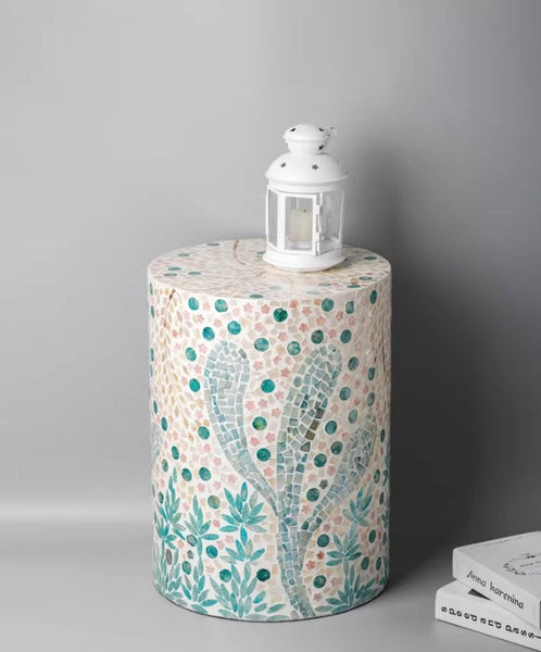 Unique Small End Table, Portable Casual Side Table, Creative Coffee Table, Contemporary Small Sofa Side Table, Shell Small Side Table-artworkcanvas