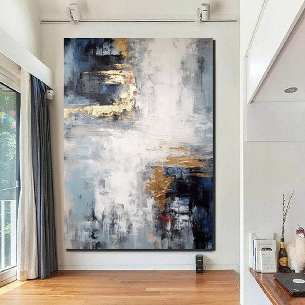 Simple Wall Art Ideas, Large Acrylic Canvas Paintings, Heavy Texture Painting, Bedroom Abstract Paintings, Modern Abstract Painting-artworkcanvas
