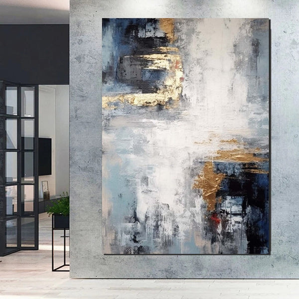 Simple Wall Art Ideas, Large Acrylic Canvas Paintings, Heavy Texture Painting, Bedroom Abstract Paintings, Modern Abstract Painting-artworkcanvas