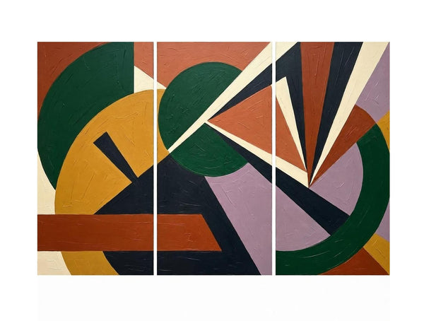 Hand Painted Canvas Art, Multi Panel Wall Painting, Modern Contemporary Paintings, Original Geometric Abstract Paintings-artworkcanvas