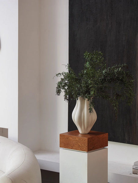 Unique Handmade Modern Flower Vase, Large Porcelain Vases for Modern Home Decor, Centerpiece Ceramic Bouquet Vases, Contemporary Vases on Dining Table-artworkcanvas