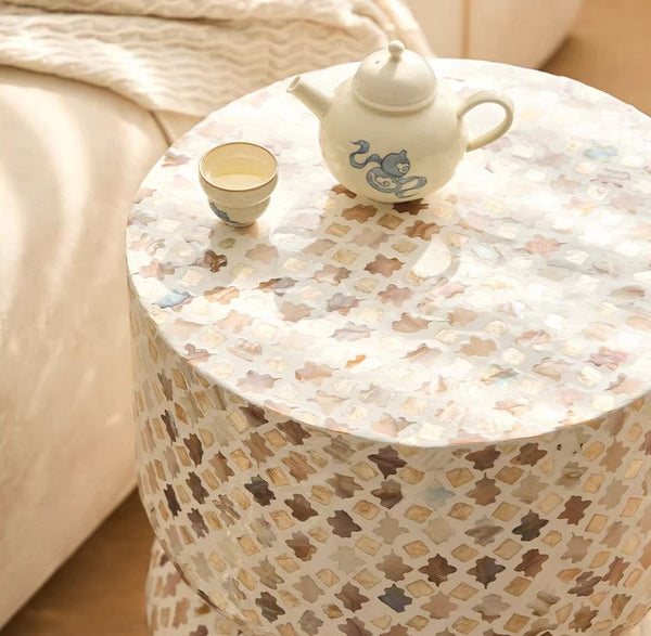 Modern Side Table, Contemporary Bedside Table, Bedside Small Side Table, Elegant Small End Table, Creative Coffee Table, Contemporary Side Table, Portable Casual Side Table, Shell Small Sofa Side Table-artworkcanvas