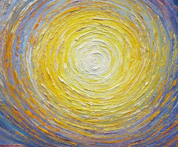 Tree Landscape Painting, Large Canvas Wall Art, Custom Modern Artwork, Heavy Texture Painting, Oil Painting