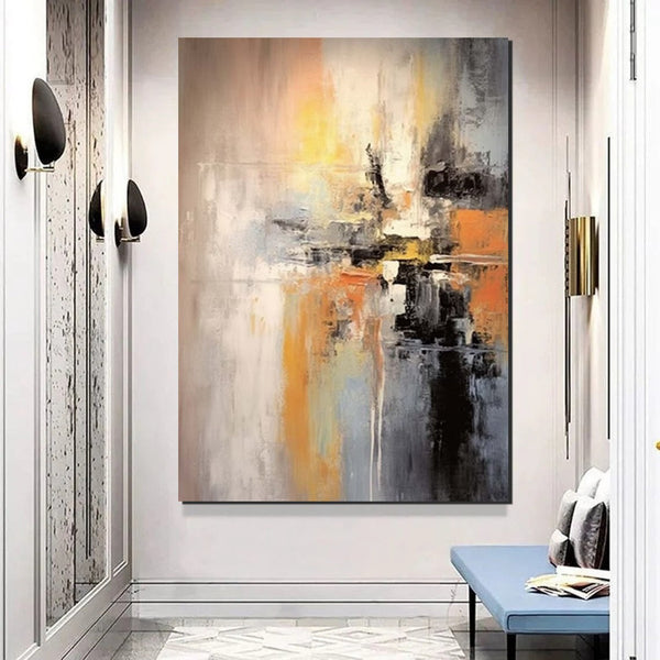 Heavy Texture Painting, Bedroom Abstract Paintings, Large Acrylic Canvas Paintings, Simple Wall Art Ideas, Modern Abstract Painting-artworkcanvas