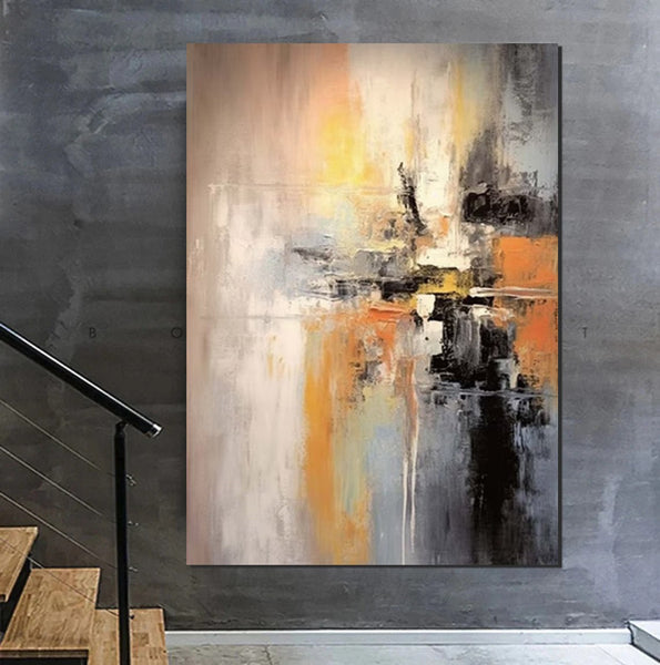 Heavy Texture Painting, Bedroom Abstract Paintings, Large Acrylic Canvas Paintings, Simple Wall Art Ideas, Modern Abstract Painting