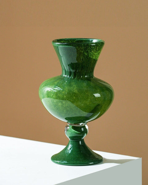 Contemporary Vase for Modern Home Decor, Unique Modern Glass Vase, Modern Glass Flower Vases, Handmade Liuli Vases, Centerpiece Vases on Table-artworkcanvas