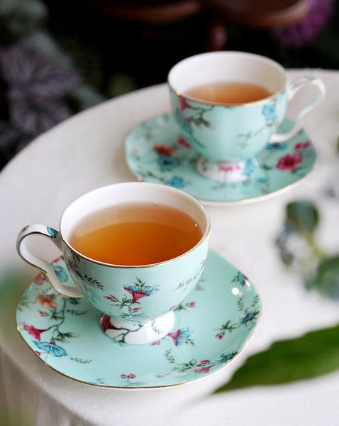 Porcelain Tea cups, Elegant Coffee Cup, Porcelain Coffee Cups, Coffee Cup in Gift Box, Vintage Tea Cup Set, British Tea Cup with Saucer, Afternoon Tea Cup with Saucer Set-artworkcanvas