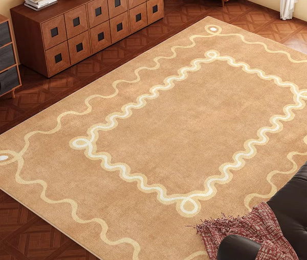 Large Modern Rugs for Living Room, Bedroom Modern Rugs, Dining Room Geometric Modern Rugs, Cream Color Contemporary Modern Rugs-artworkcanvas