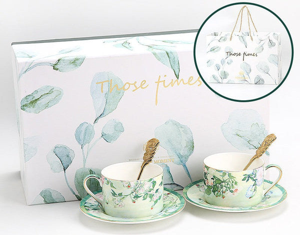 Luxury Tea Cup Set, Elegant Coffee Cup, Porcelain Tea Saucer, Ceramic Tea Cup Set, British Tea Cup Set-artworkcanvas