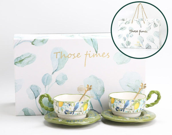 Ceramic Coffee Cups in Gift Box, British Afternoon Tea Cups Tea Cup and Saucer Set, Porcelain Tea Cup and Saucer Set-artworkcanvas