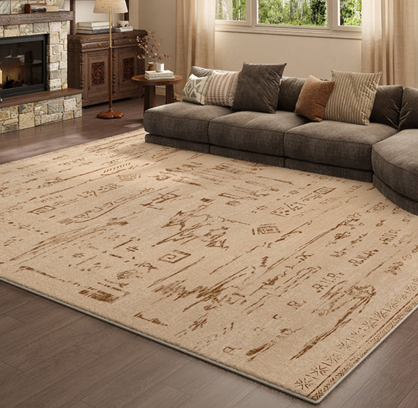 Geometric Contemporary Rugs, Abstract Contemporary Modern Rugs for Dining Room, Mid Century Modern Rugs for Living Room-artworkcanvas