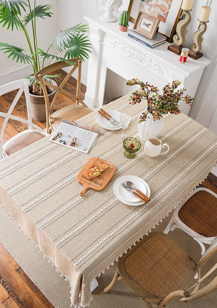 Modern Rectangular Table Cloth for Dining Room Table, Linen Square Tablecloth for Kitchen, Extra Large Table Covers for Sale-artworkcanvas