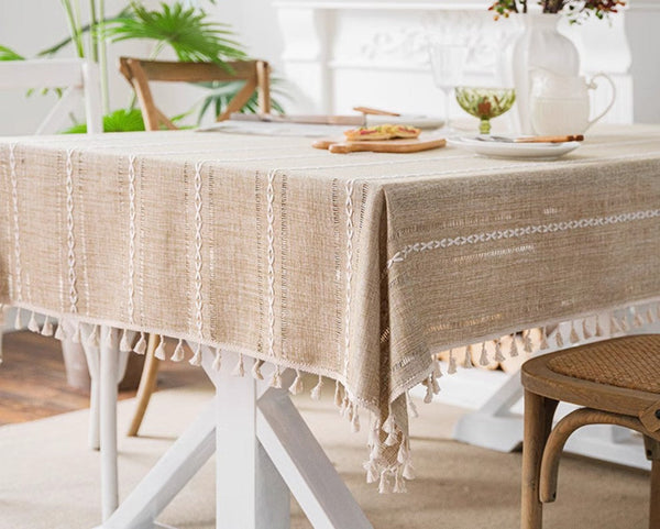 Modern Rectangular Table Cloth for Dining Room Table, Linen Square Tablecloth for Kitchen, Extra Large Table Covers for Sale-artworkcanvas