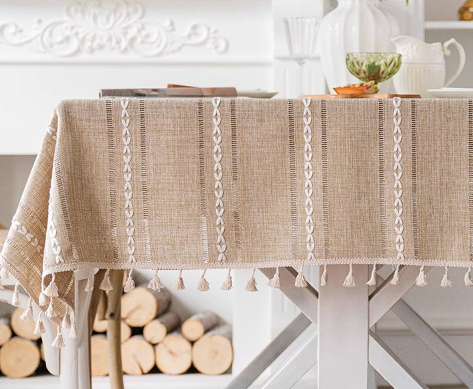 Modern Rectangular Table Cloth for Dining Room Table, Linen Square Tablecloth for Kitchen, Extra Large Table Covers for Sale-artworkcanvas