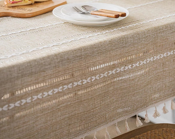 Modern Rectangular Table Cloth for Dining Room Table, Linen Square Tablecloth for Kitchen, Extra Large Table Covers for Sale-artworkcanvas