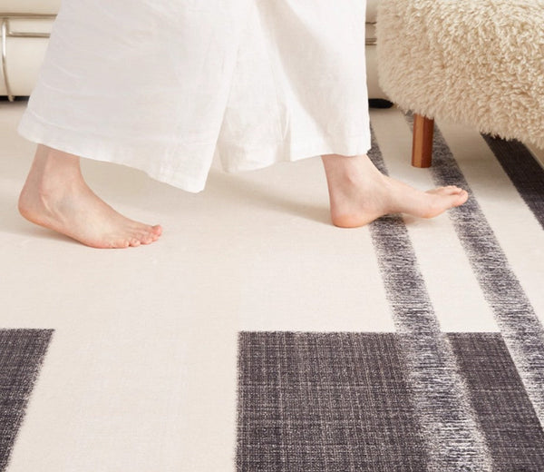 Abstract Area Rugs for Living Room, Geometric Contemporary Modern Rugs Next to Bed, Modern Carpets for Office, Modern Soft Rugs under Dining Room Table-artworkcanvas