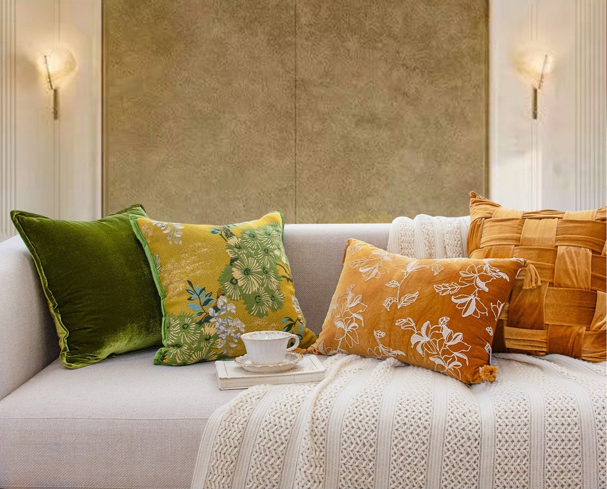 Decorative Cushion Covers Decorative Pillow Arrangement Ideas, Mix And Match Throw Pillows, Sofa Styling Set