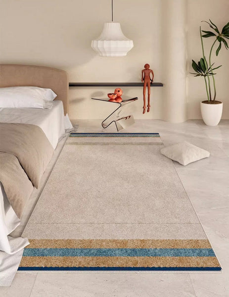 Modern Rugs under Dining Room Table, Abstract Area Rugs for Living Room, Modern Carpets for Kitchen, Geometric Contemporary Modern Rugs Next to Bed-artworkcanvas