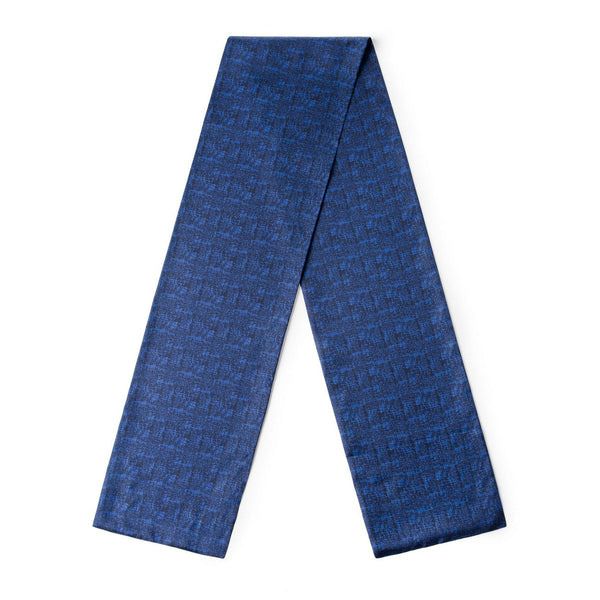 Luxury Blue Silk Neck Scarf, Silk Scarf For Suit, Formal Wear Silk Scarf, Silk Ascot For Men, British Style Long Scarf, Business Silk Scarf Men, Mens Spring Autumn Scarf, Lightweight Silk Scarf Men-artworkcanvas