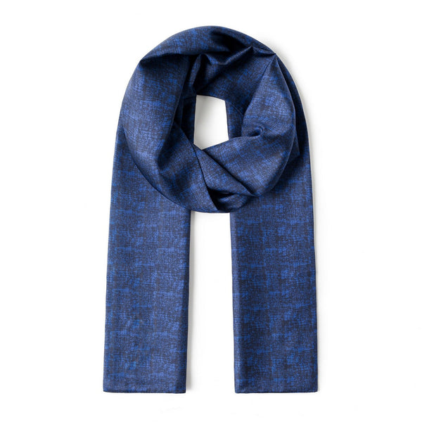 Luxury Blue Silk Neck Scarf, Silk Scarf For Suit, Formal Wear Silk Scarf, Silk Ascot For Men, British Style Long Scarf, Business Silk Scarf Men, Mens Spring Autumn Scarf, Lightweight Silk Scarf Men-artworkcanvas