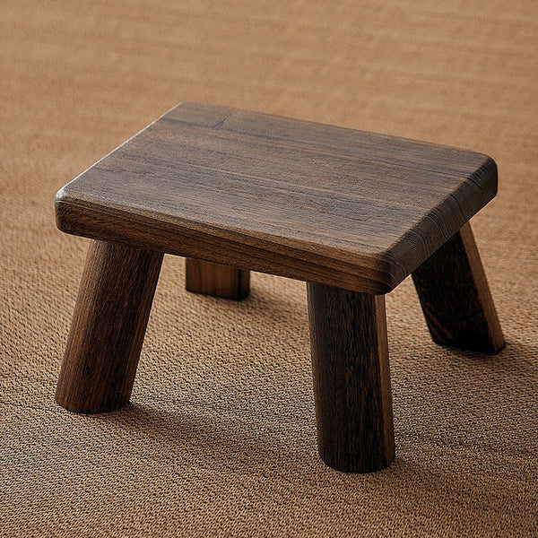 Dining Table Stool, Shoe-changing Stool, Solid Wood low Stool, Paulownia Wood Stool, Children's Wooden Stool, Sofa Stool-artworkcanvas