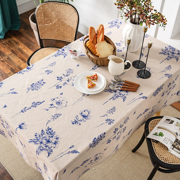 Wedding Tablecloth, Dining Room Flower Table Cloths, Large Rectangular Table Covers for Kitchen, Farmhouse Table Cloth, Square Tablecloth for Round Table-artworkcanvas