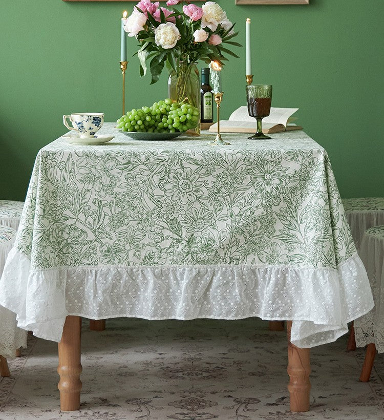 Large Rectangular Tablecloth Natural Spring Farmhouse Table Cloth, Extra Large Rectangle Tablecloth ...