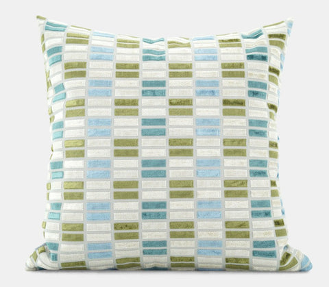 Modern Throw Pillows, Green Modern Sofa Pillows, Large Square Pillows, Decorative Pillows for Couch, Decorative Throw Pillows for Living Room Couch-artworkcanvas