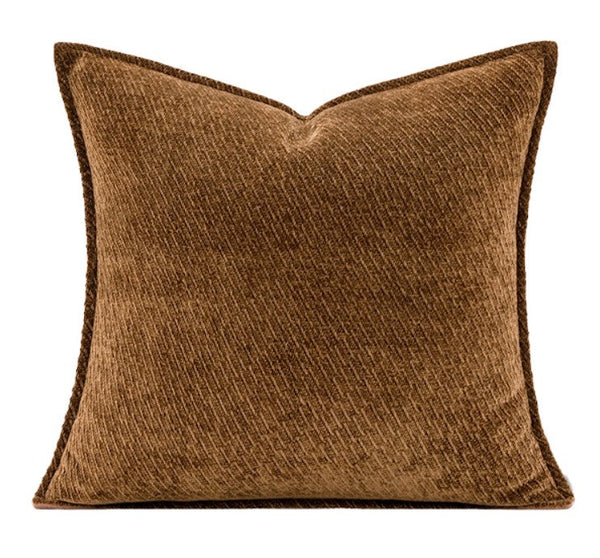 Large Brown Modern Throw Pillows for Couch, Contemporary Modern Sofa Pillows for Bedroom, Simple Decorative Throw Pillows, Large Throw Pillow for Interior Design-artworkcanvas