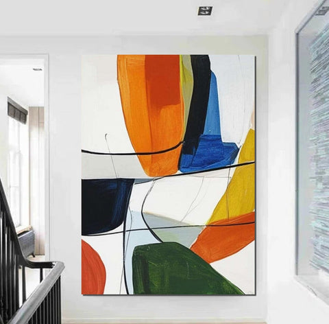 Large Abstract Paintings on Canvas, Large Painting for Sale, Hand Painted Canvas Art, Acrylic Paintings for Living Room-artworkcanvas