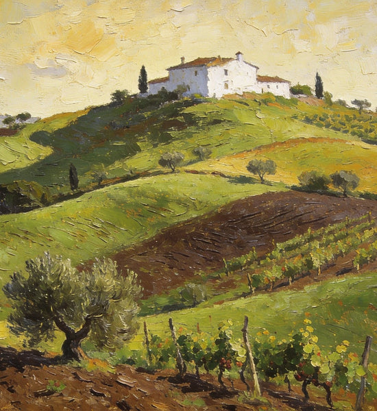 Original Landscape Paintings, Tuscan Hillside Charm, Canvas Wall Art Paintings, Hand Painted Canvas Art, Original Oil Paintings, Buy Canvas Paintings Online