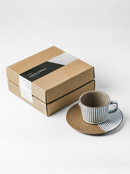 Ceramic Coffee Cups, Coffee Cup and Saucer Set, Pottery Coffee Cups, Cappuccino Coffee Mug, Coffee Cup for Sale, Tea Cup, White / Green / Blue / Yellow-artworkcanvas