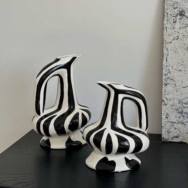 Porcelain Bud Vases, Handmade Water Holding Flower Vases, Modern Ceramic Flower Vases, Small Flower Vases on Table-artworkcanvas